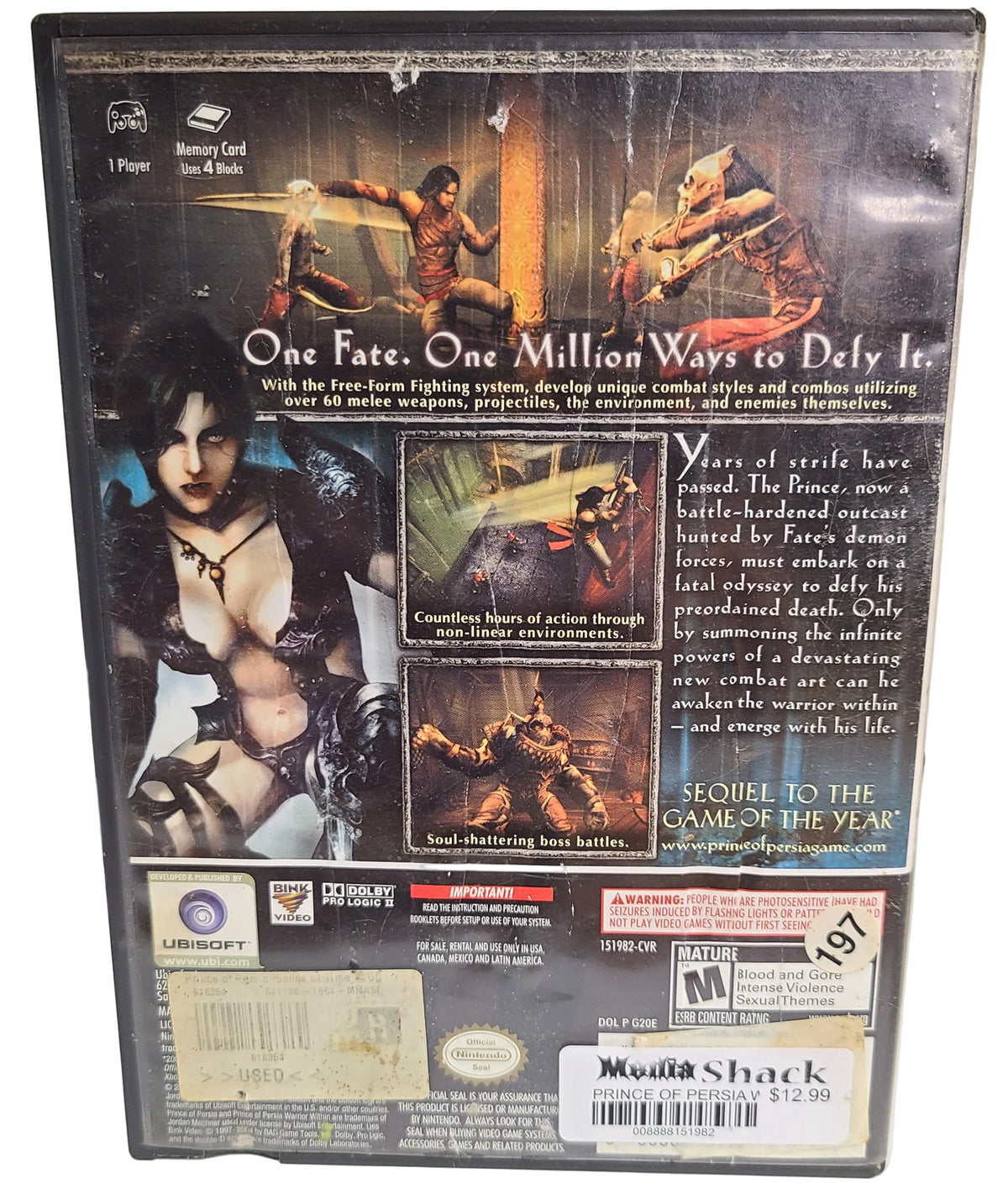Prince of Persia Warrior Within Gamecube