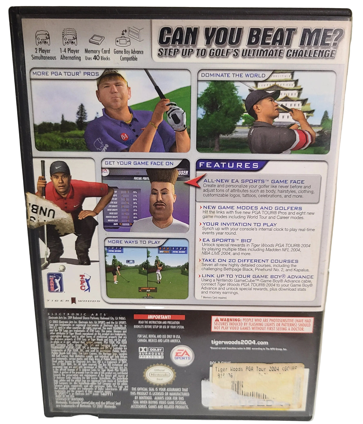 Tiger Woods PGA Tour 2004 Gamecube