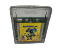 A Disney Pixar Monsters, Inc. THQ Game Boy game cartridge in a translucent gray plastic case, standing upright on a white surface.
