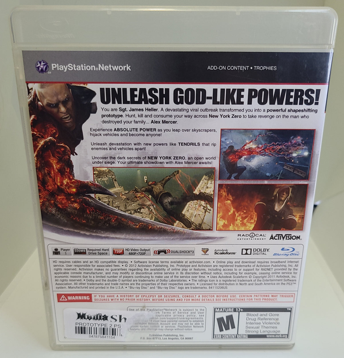 Prototype 2 Playstation 3 PS3
