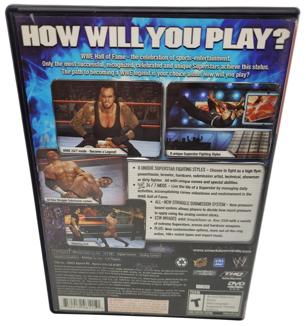 Smackdown VS. Raw 2008 Playstation 2 PS2