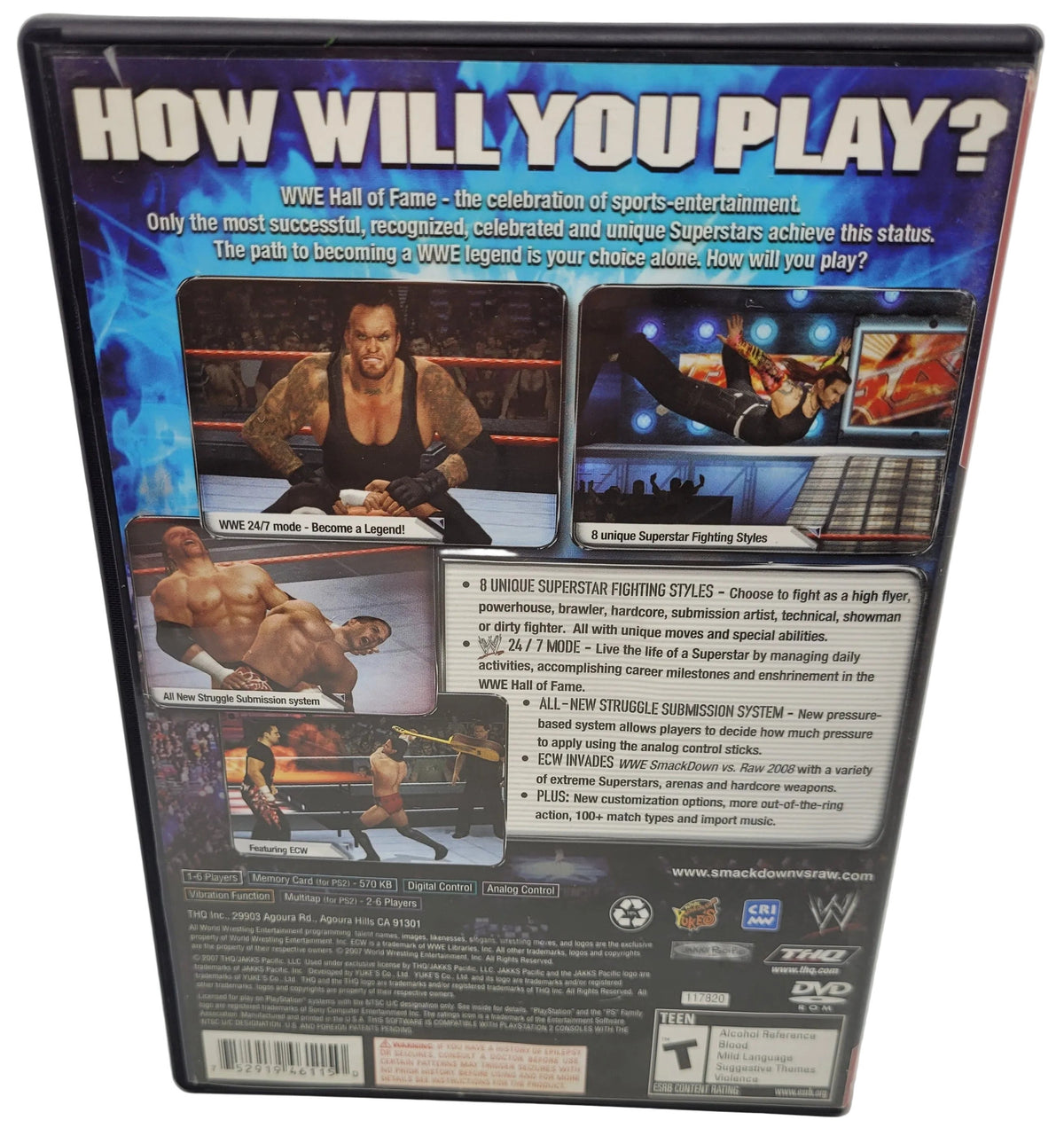 Smackdown VS. Raw 2008 Playstation 2 PS2