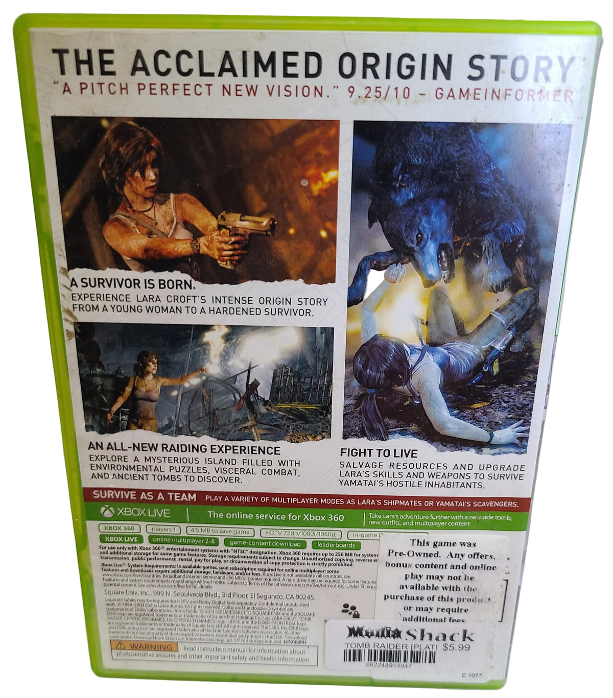Tomb Raider Xbox 360