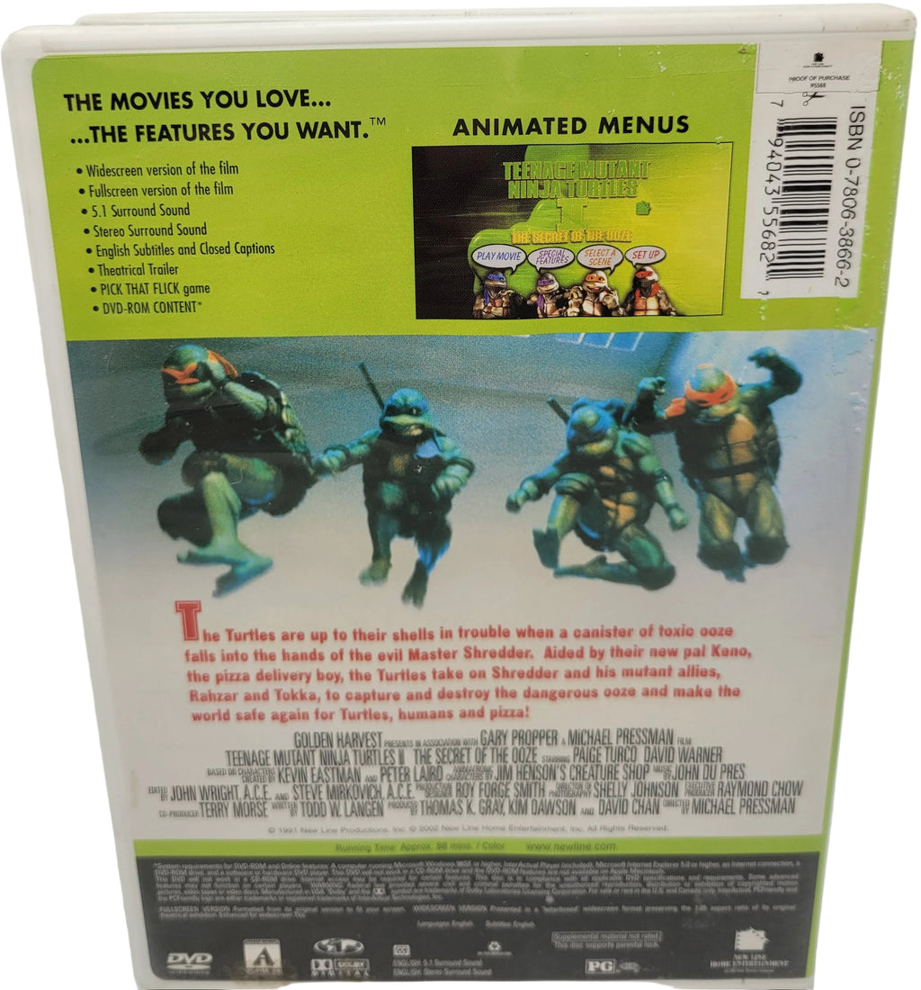 Teenage Mutant Ninja Turtles 2 The Secret Of The Ooze DVD