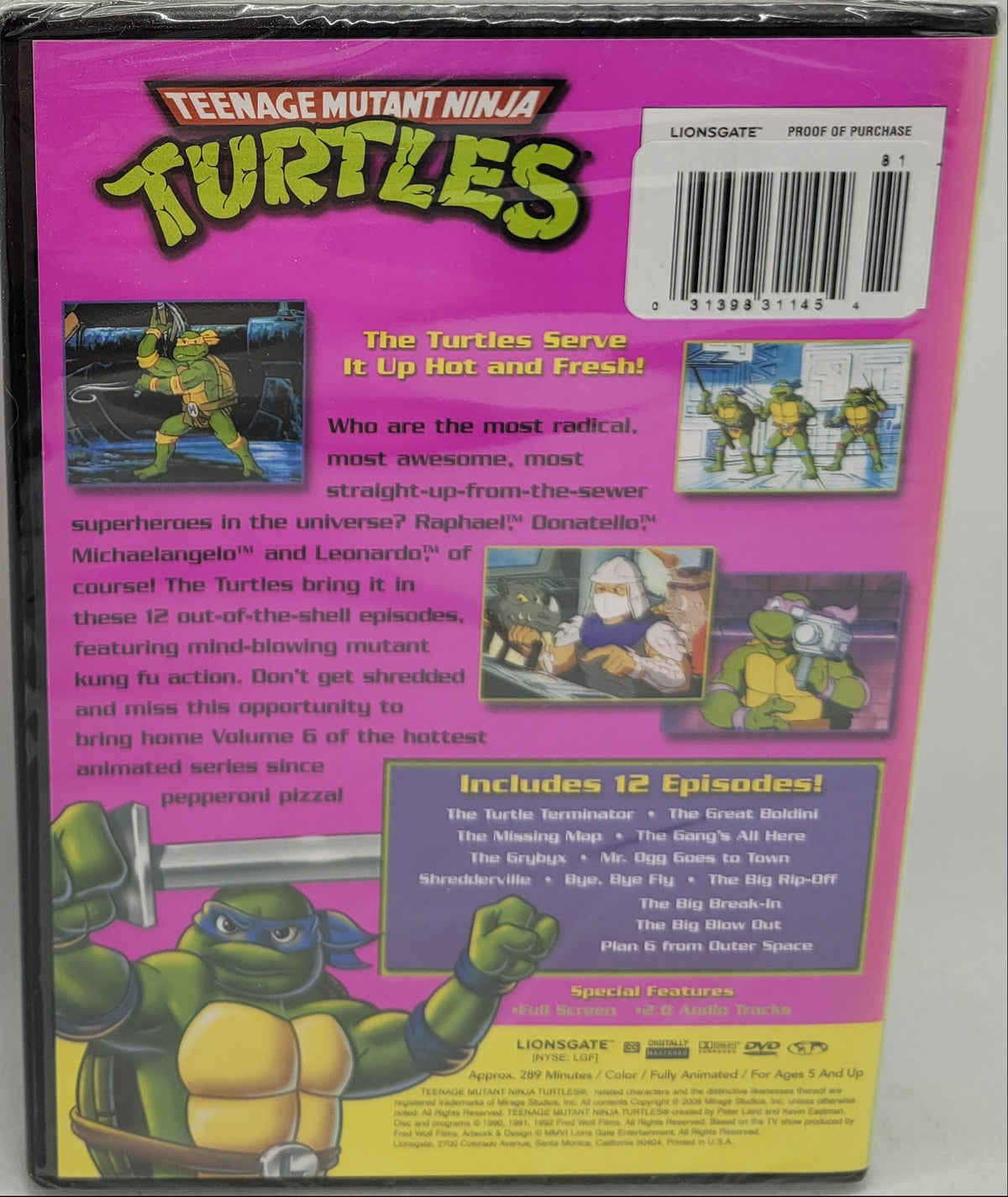 Teenage Mutant Ninja Turtles Season 3 DVD (Copy)