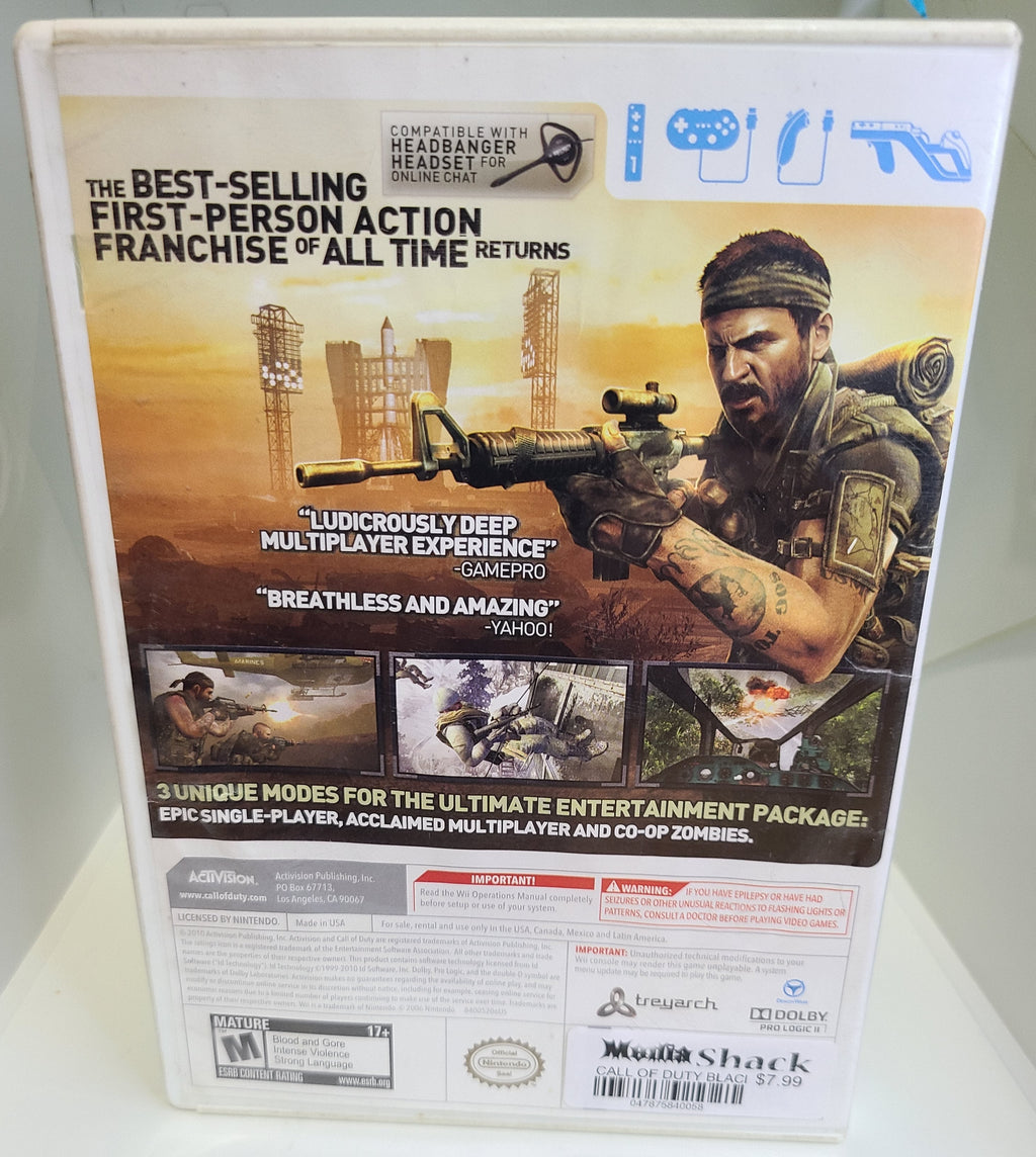 Call Of Duty Black Ops Wii