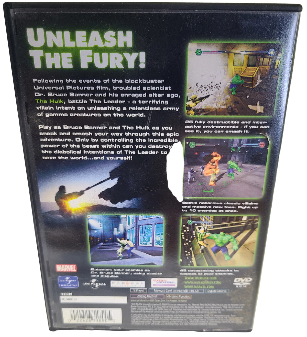 Hulk Playstation 2 PS2