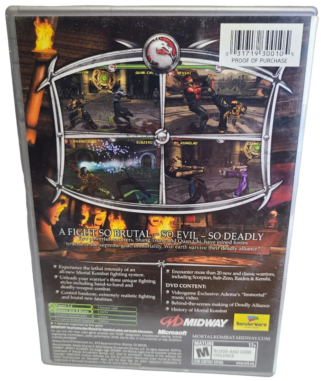 Mortal Kombat Deadly Alliance Xbox