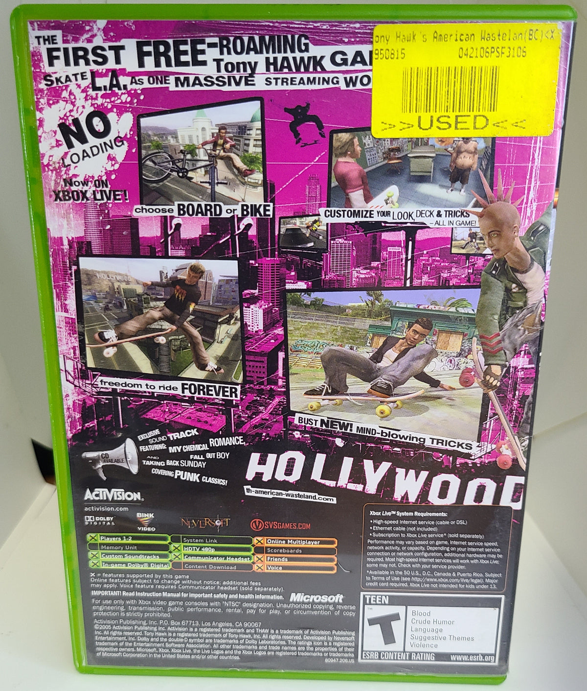 Tony Hawk's American Wasteland Xbox