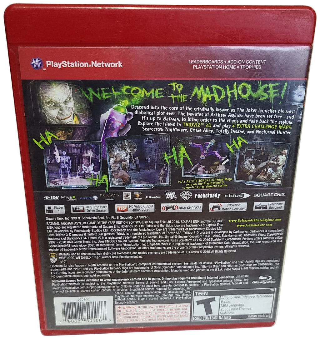 Batman Arkham Asylum GOTY Edition Playstation 3 PS3