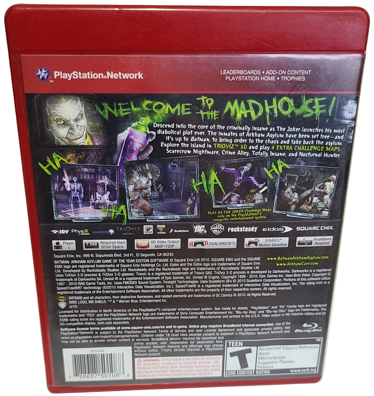 Batman Arkham Asylum GOTY Edition Playstation 3 PS3