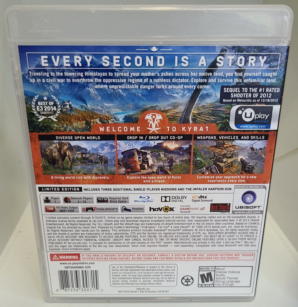 Farcry 4 Limited Edition Playstation 3 PS3