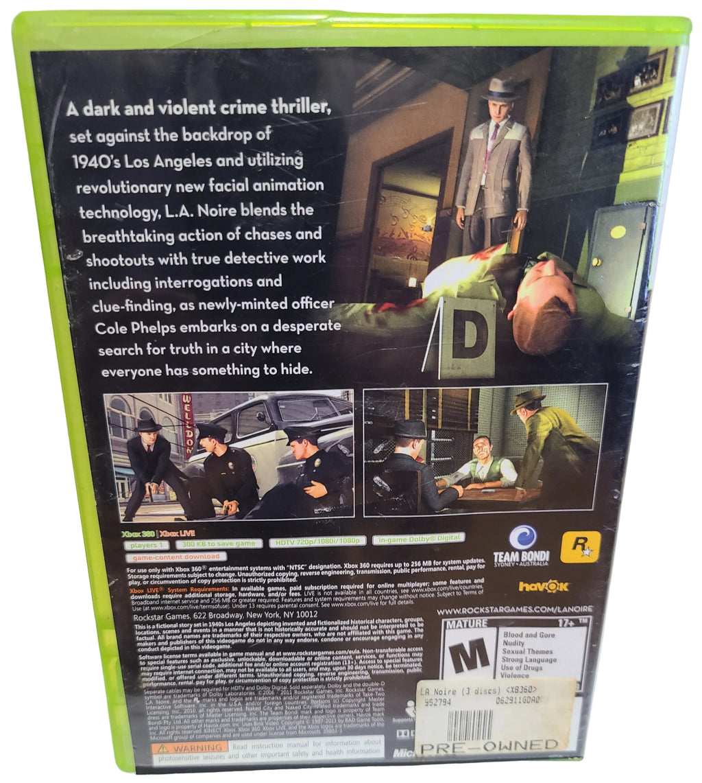 L. A. Noire Xbox 360