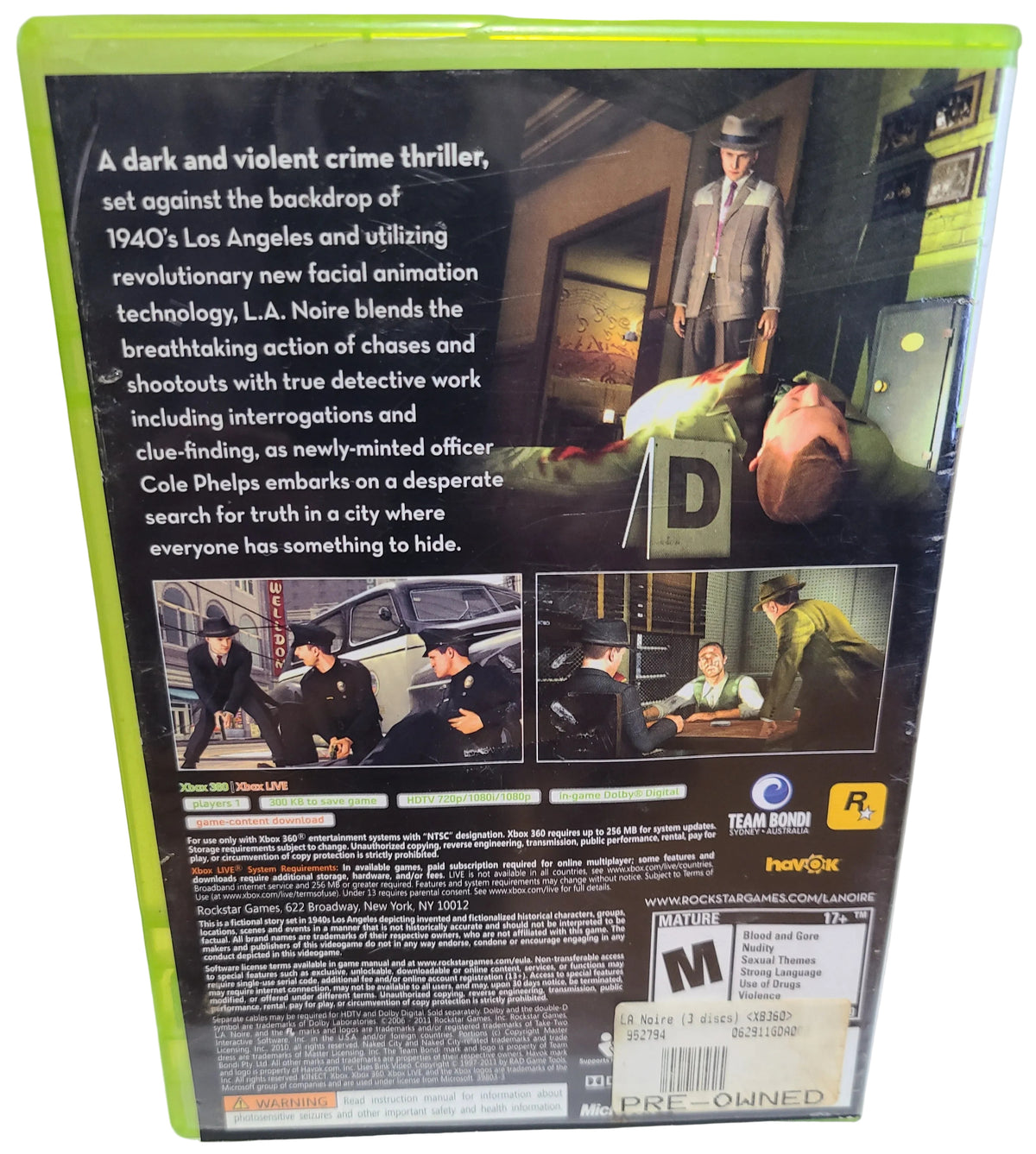 L. A. Noire Xbox 360