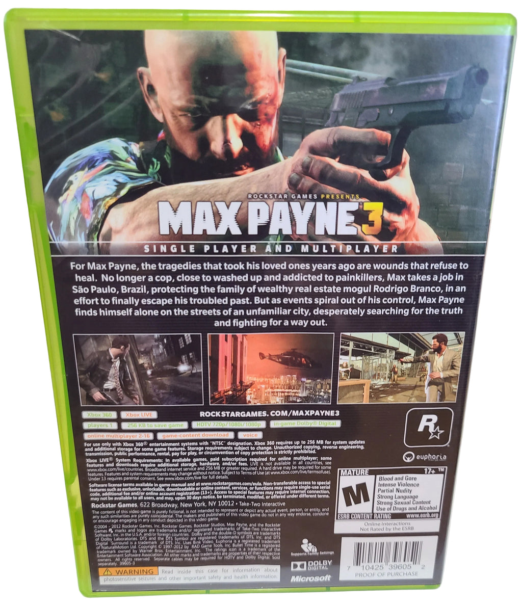 Max Payne 3 Xbox 360