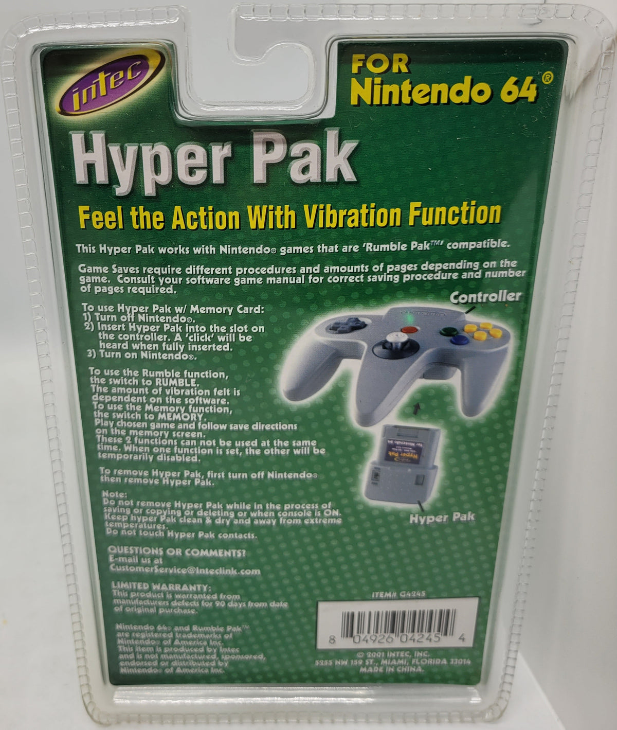 Intec Hyper Pak Nintendo 64