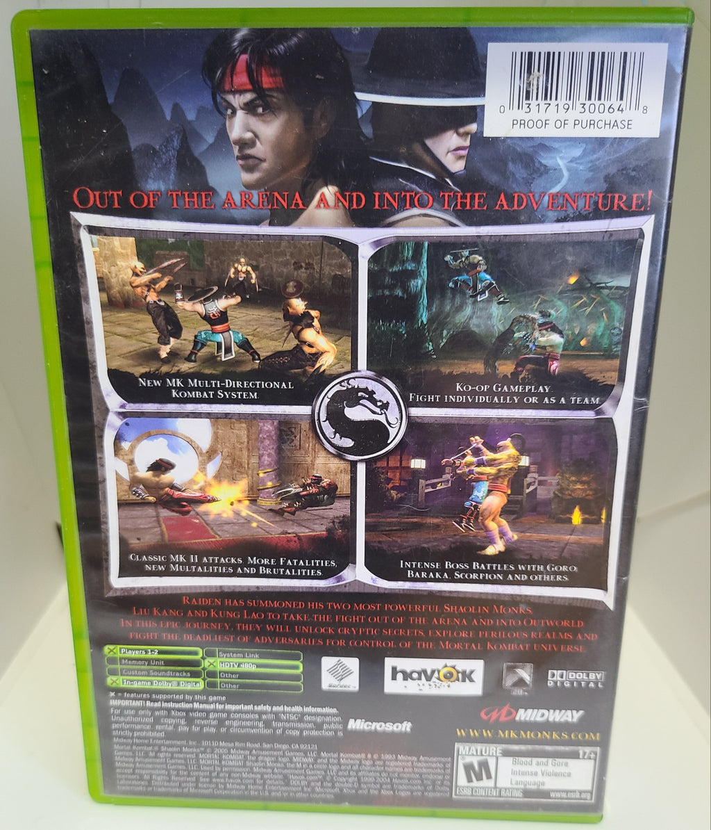 Mortal Kombat Shaolin Monks Xbox