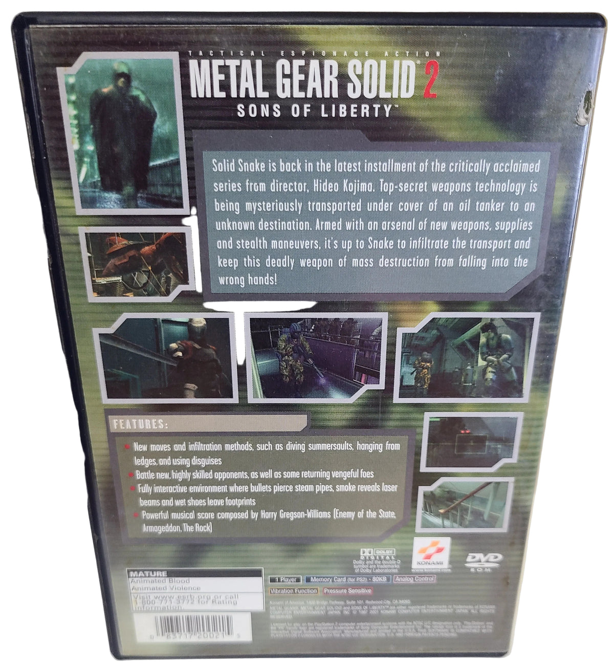 Metal Gear Solid 2 Sons of Liberty Playstation 2 PS2