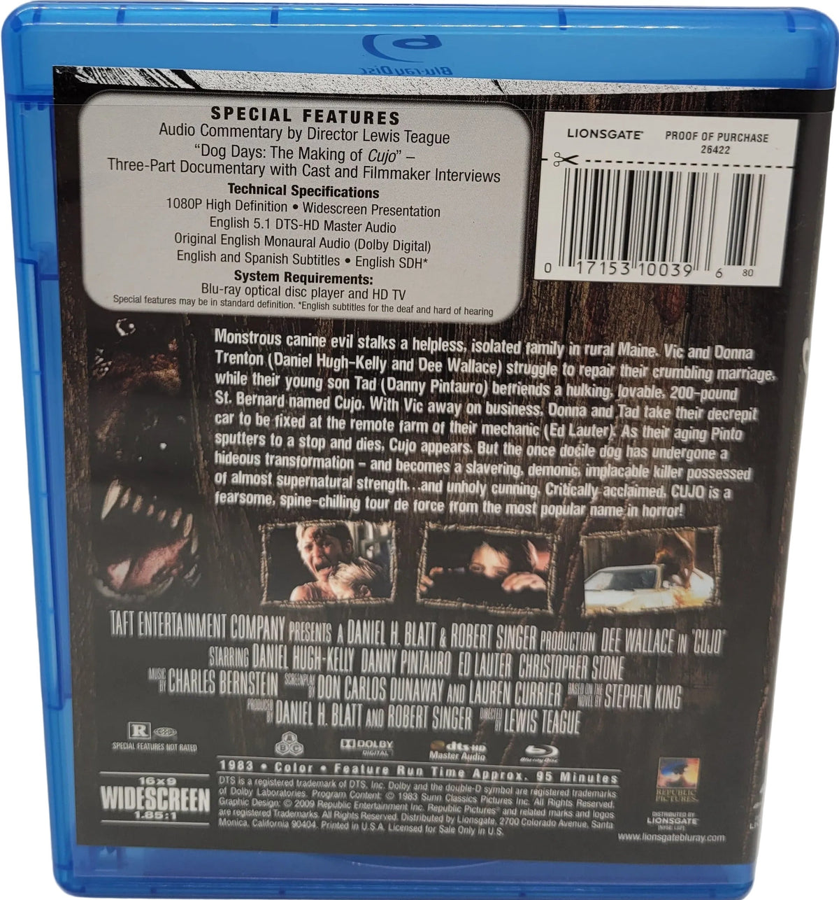 Cujo 25th Anniversary Edition Blu-ray