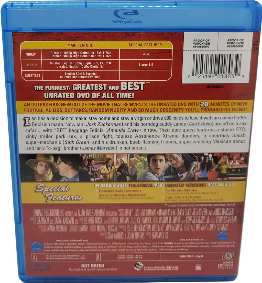 SexDrive Unrated And Cream-Filled Blu-ray