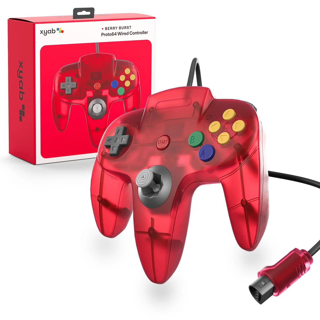 Proto64 N64 Controller Clear Red