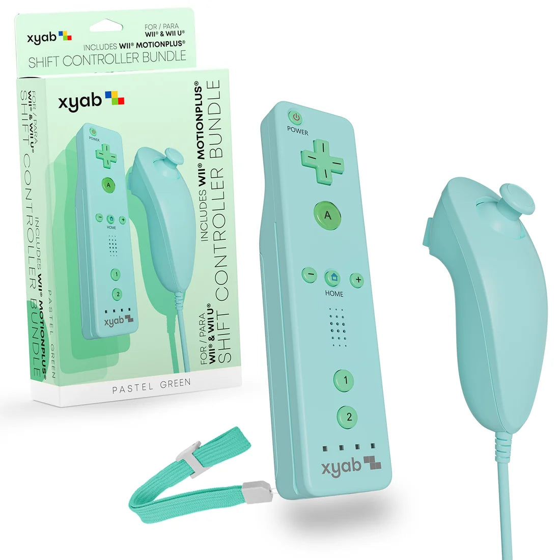 Wii Controller / Nunchuk Bundle (Blue / Green)
