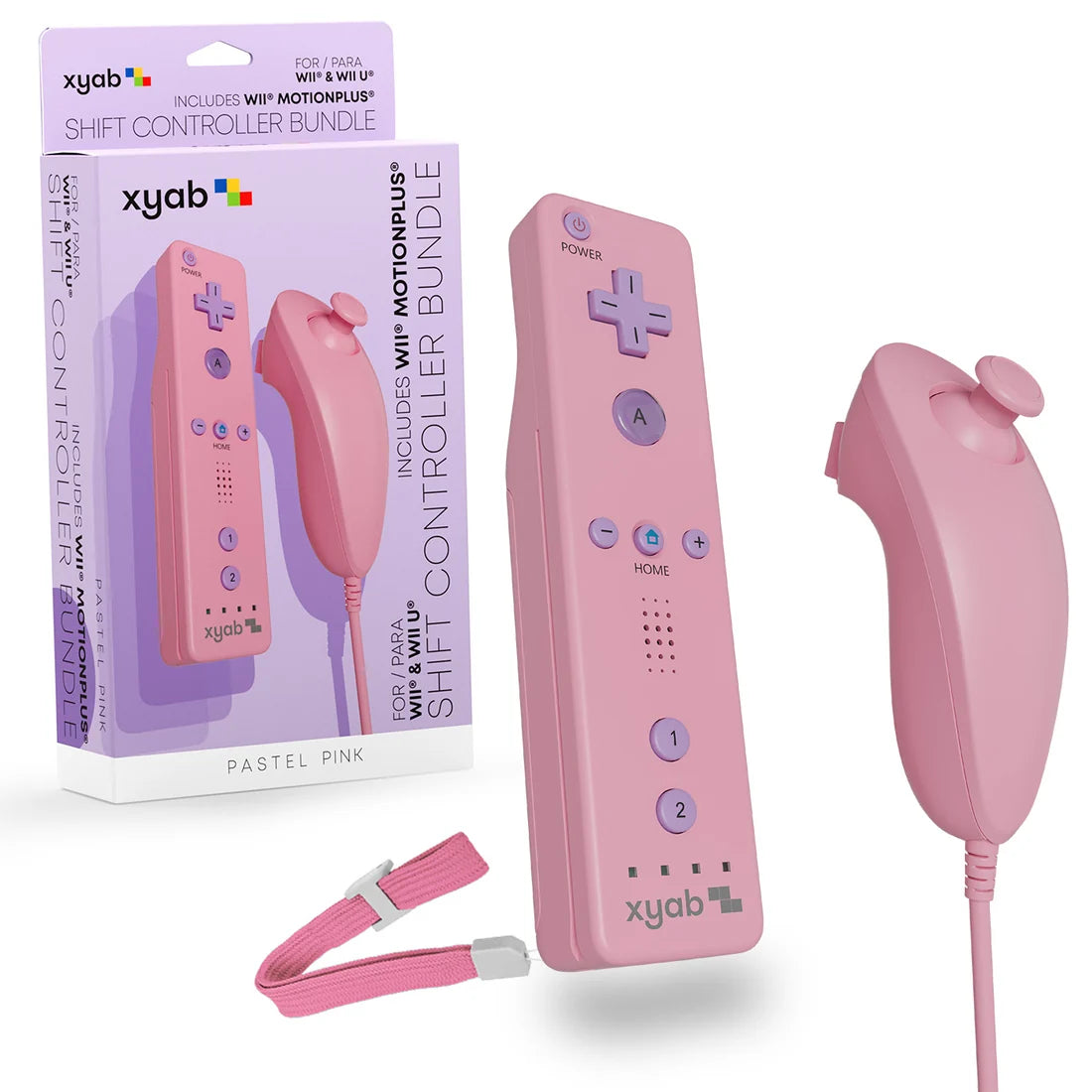 Wii Controller / Nunchuk Bundle (Pink / Purple)