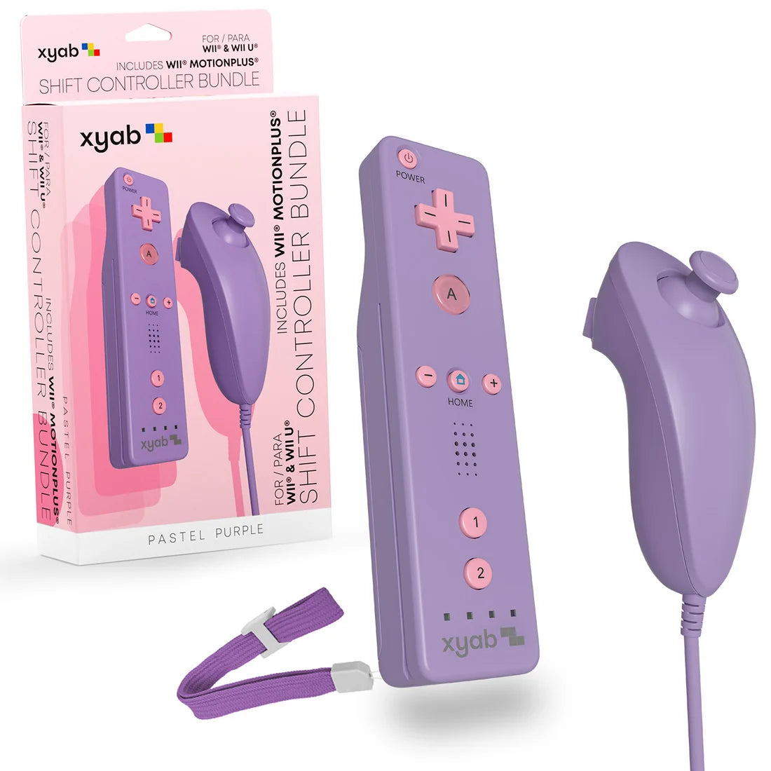 Wii Controller / Nunchuk Bundle (Purple / Pink)
