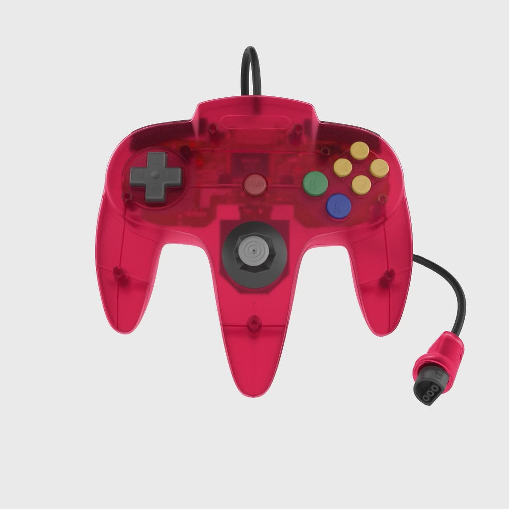 Proto64 N64 Controller Clear Red