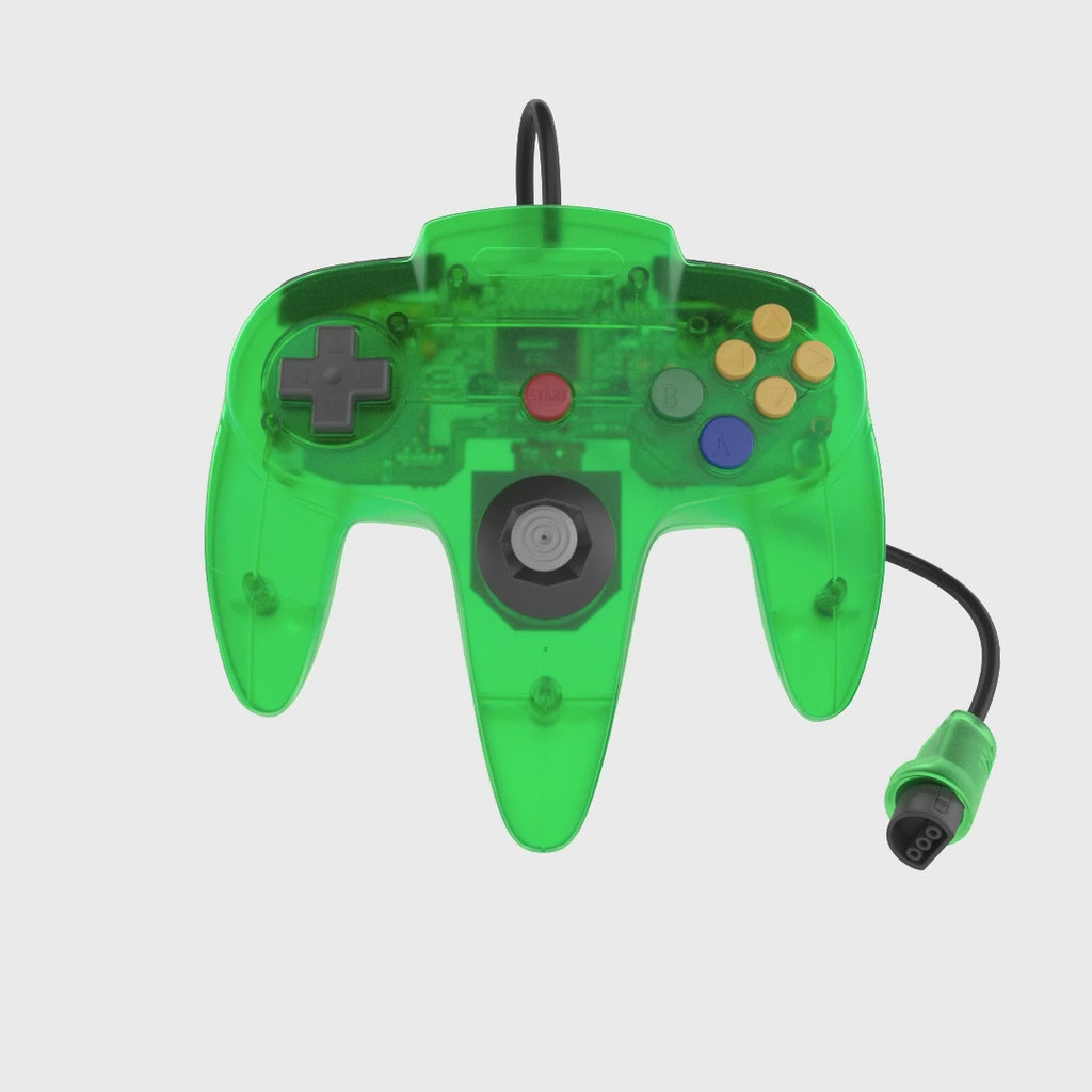 Proto64 N64 Controller Clear Green