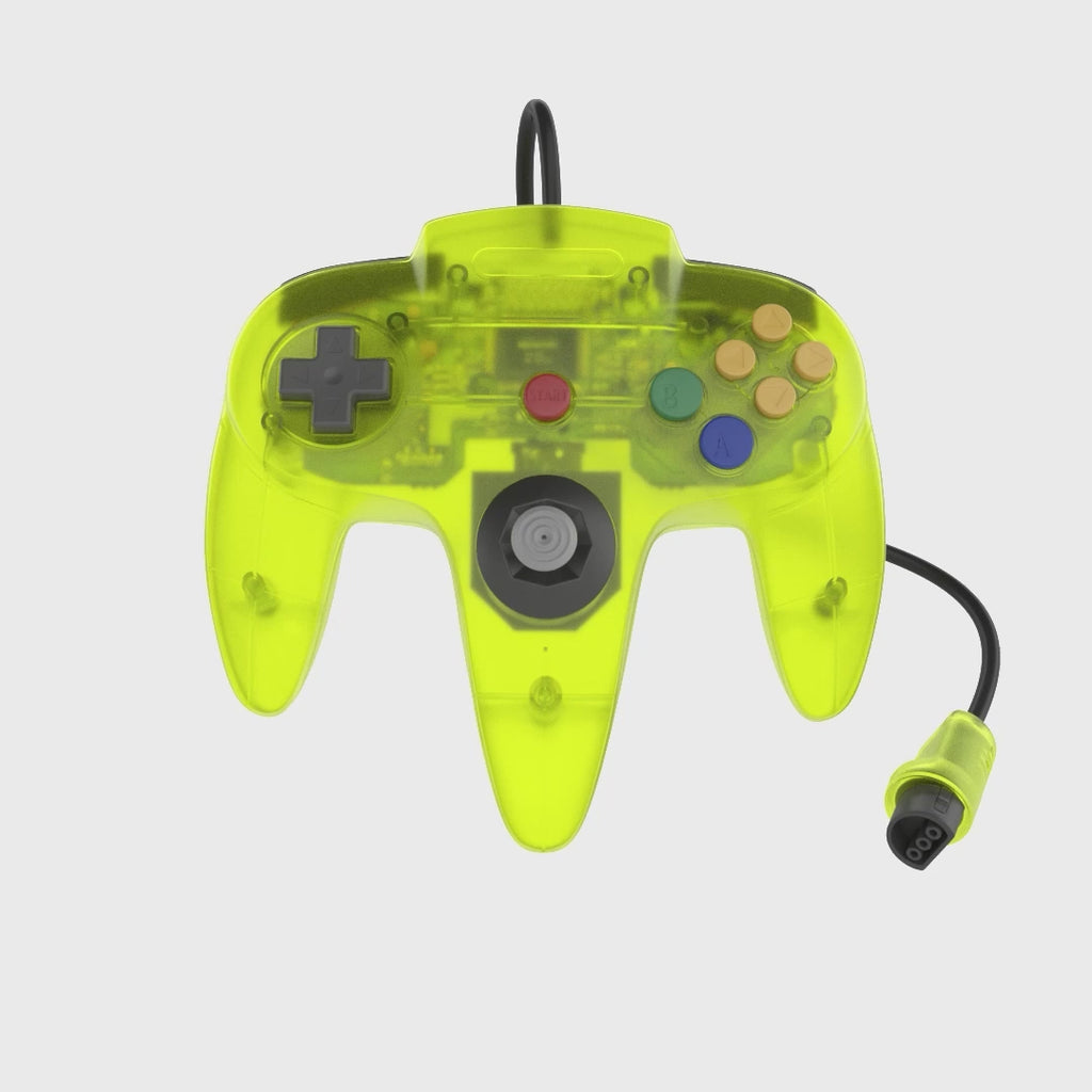 Proto64 N64 Controller Clear Yellow
