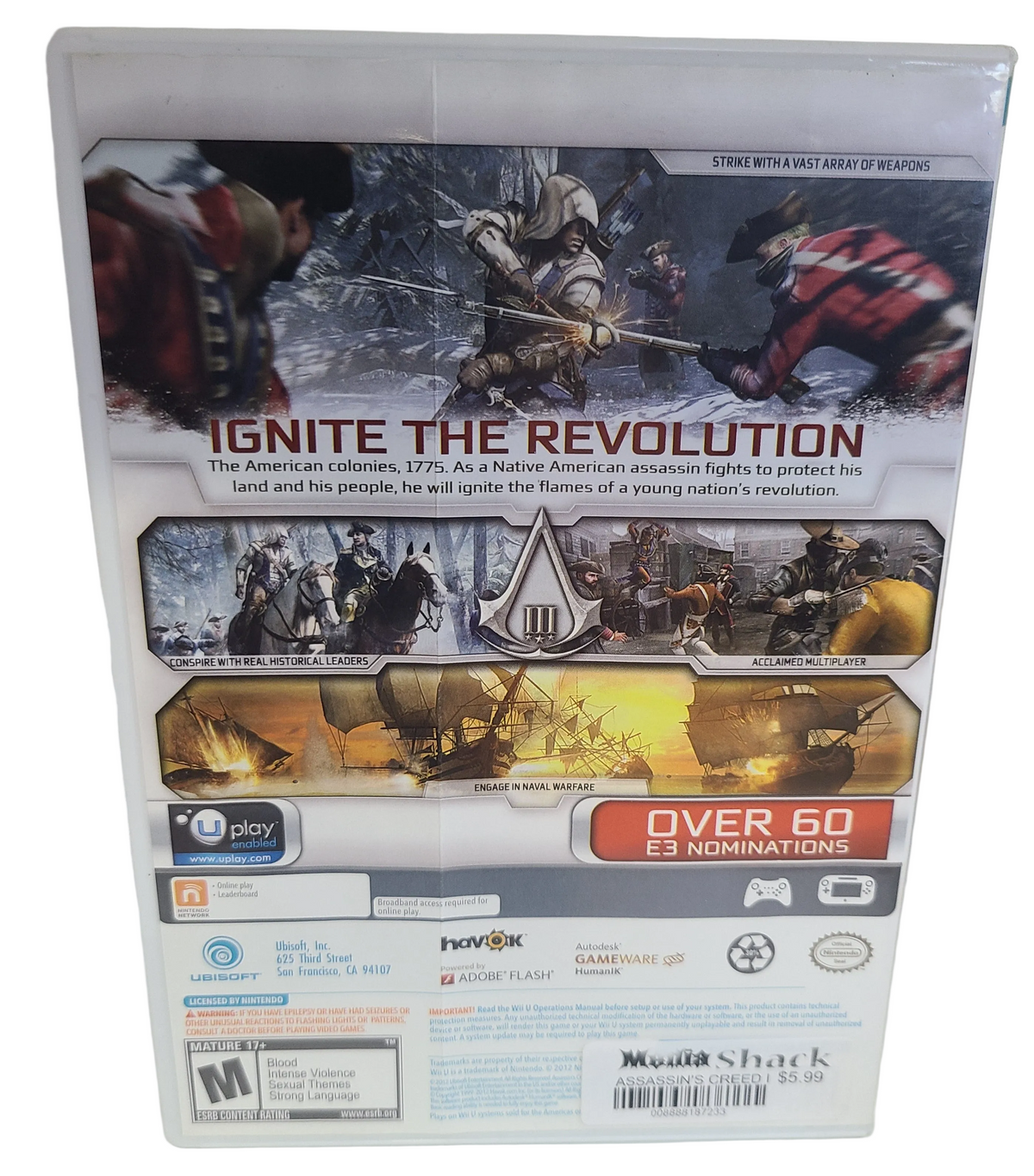 Asssssins Creed III Wii U