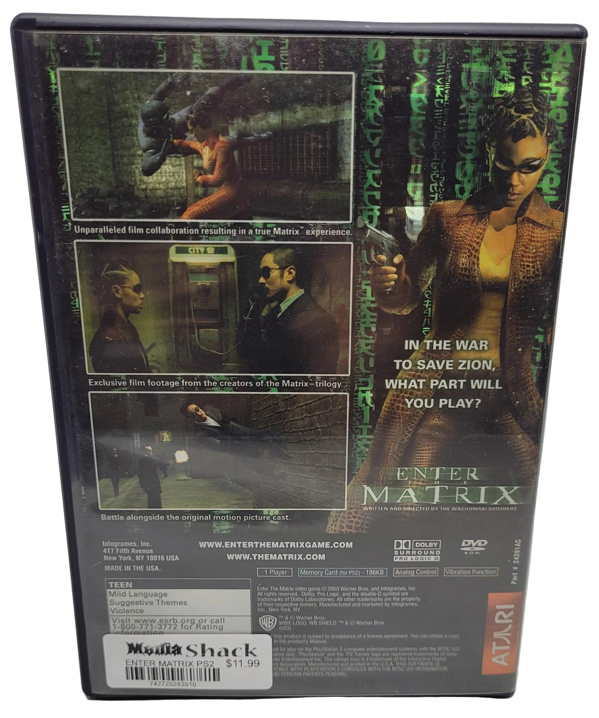 Enter The Matrix Playstation 2 PS2